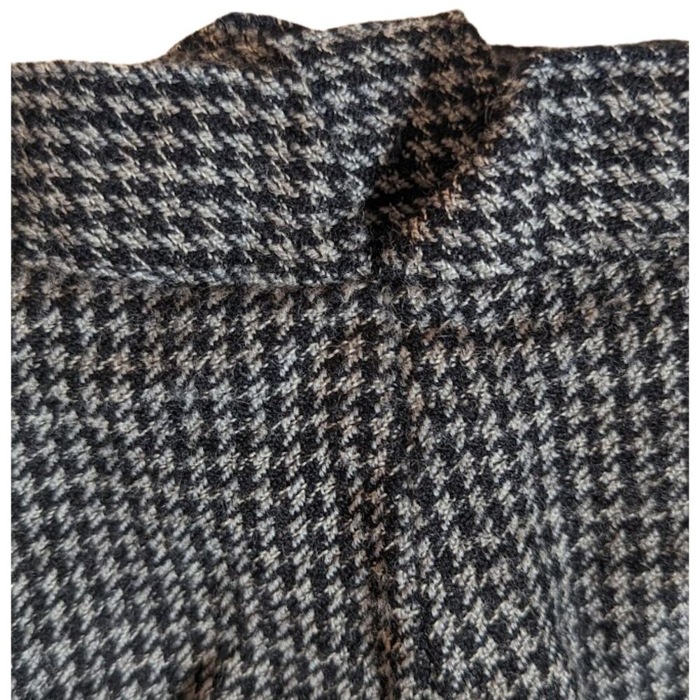 Vintage Y2K BILL BLASS Sz 4 Women’s Black White Gingham Houndstooth tweed Pants